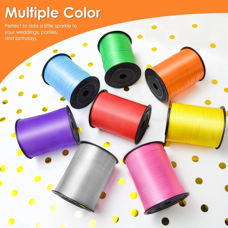 VISPAD Orange Curling Ribbon, Balloon String 500 Yard for Gift Wrapping, Curly Ribbons, 3/16" for Florist Flower, St Patricks Day, Valentines Day - Image 5